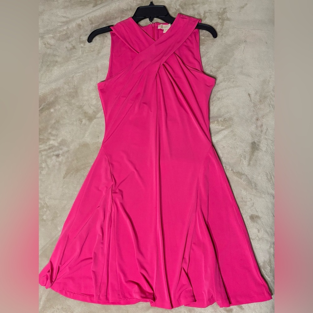 Michael Kors Pink Halter Cocktail Dress